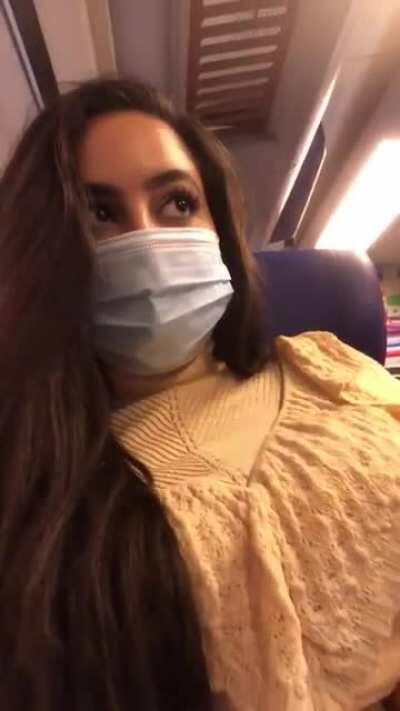 So I did this in the train for you guys.. it was my first time flashing in public so be nice lol