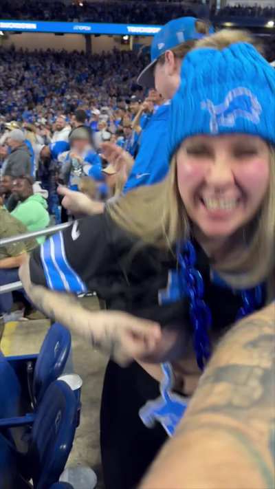 Got caught flashing during the Lions game at Ford field