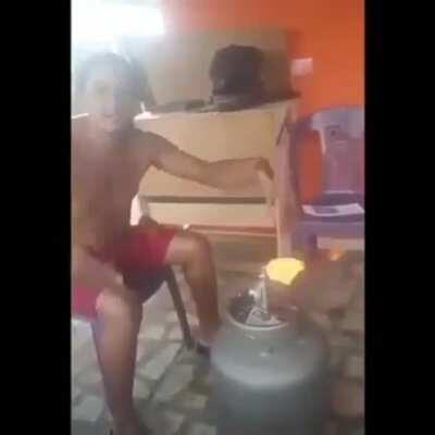 Uma dica importante em caso de um acidente com o botijão de gás...