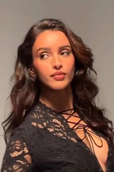 Hottie in net black dress