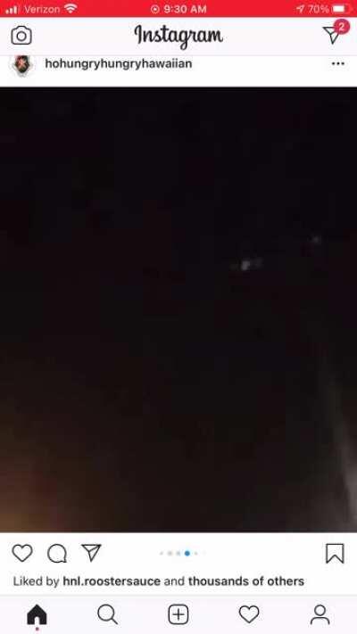 Major sighting over Hawaii last night. If you look closely you can see an outline of a triangle.