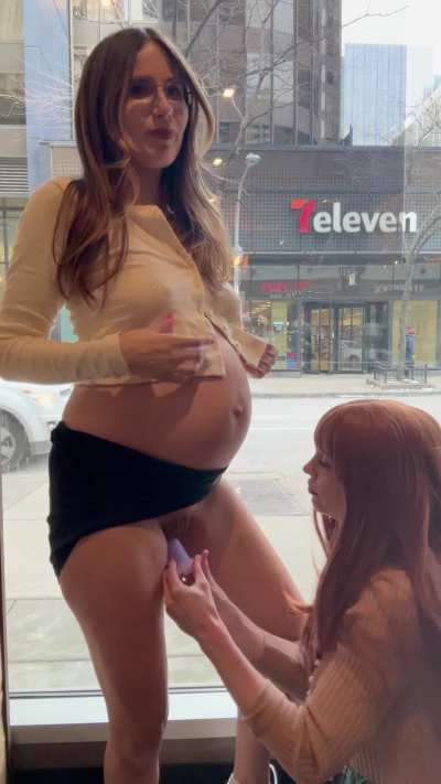 She can’t help but fucking me anywhere while I’m pregnant [GIF]