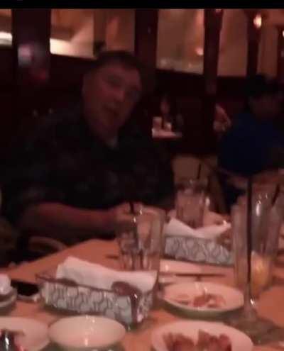 Daughter disappoints father by her table manners