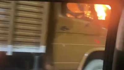 fire at a dumping ground in india