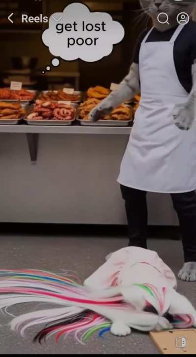 Naughty rainbow hair daughter :(