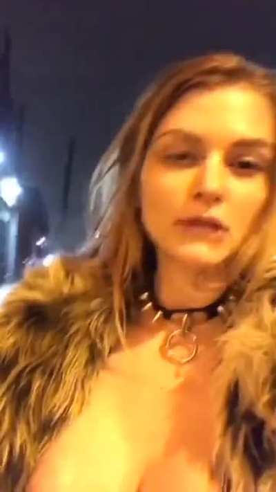 Hot Blonde Revealing in Public and Those Tits Are Wow