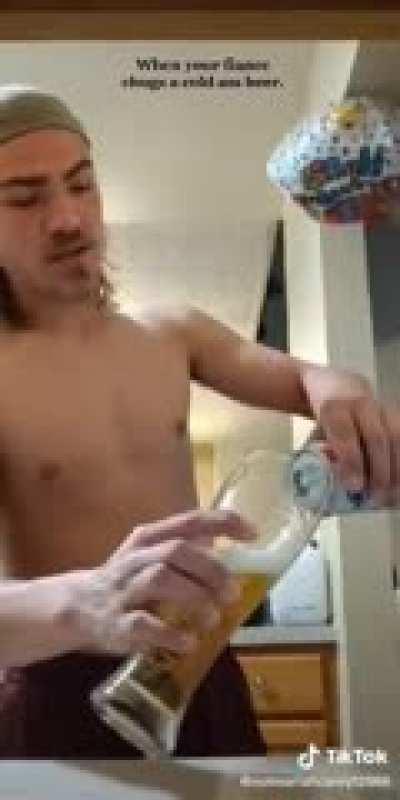 To teach how to chug a cold beer.