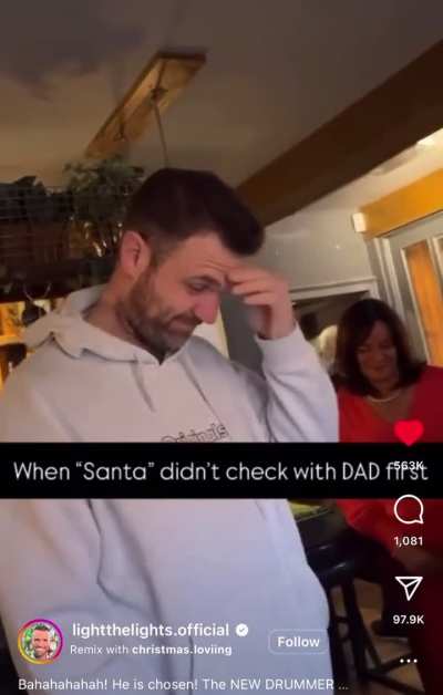 When “Santa” didn’t check with Dad first