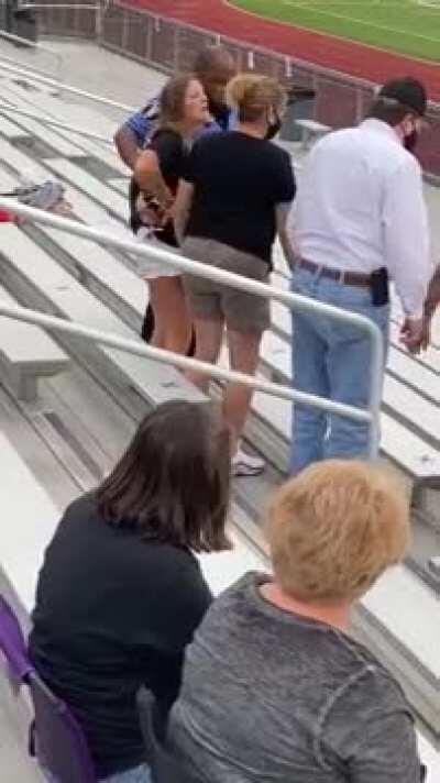 Woman tased arrested at school football game, Logan, Ohio