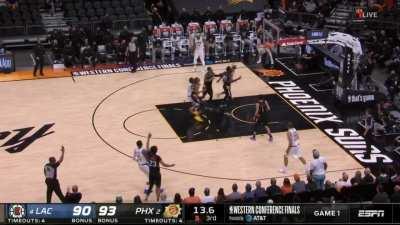 [Highlight] George steps back on Johnson and hits the three to tie the game at 93 heading into the 4th