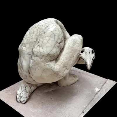 The liar, by me, 3dscan of glazed earthenware sculpture, 2021