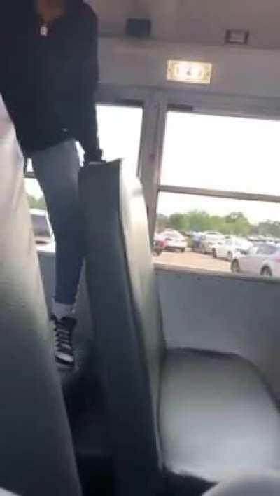 Bus beatdown.. the girl “put hands” on her so she paid her back with interest