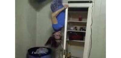 Trying to balance yourself on a door