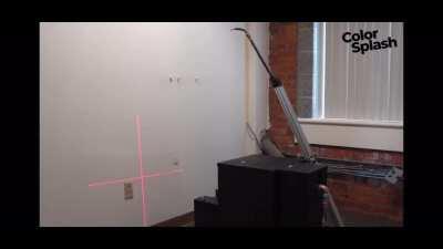 Robot does a perfectly good job at painting a wall