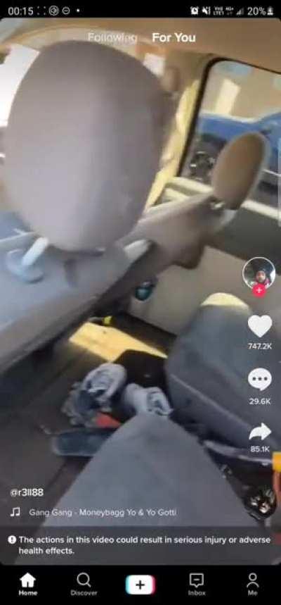 Trying to beat someone from another car