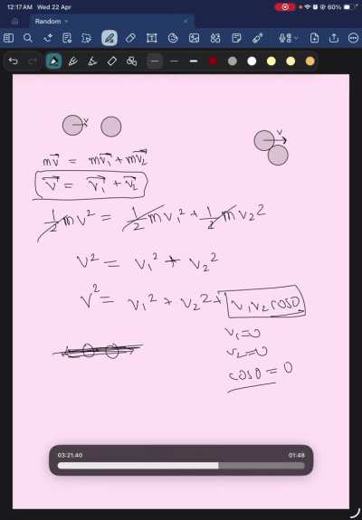 Beautiful real life example of a famous oblique collision question, shown at the end of the video