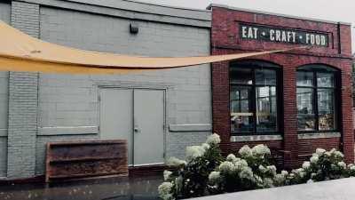 alley rain (Portland, Maine)