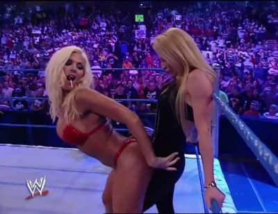 With Sable from Bikini Contest segment at Smackdown 2003