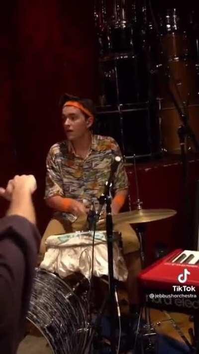 Drum-off that looks straight out of a movie (@Jebbushorchestra on TikTok)