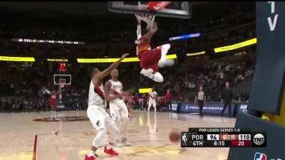 [Highlight] Porter gets the steal off McCollum and Shaquille Harrison throws it down plus the foul