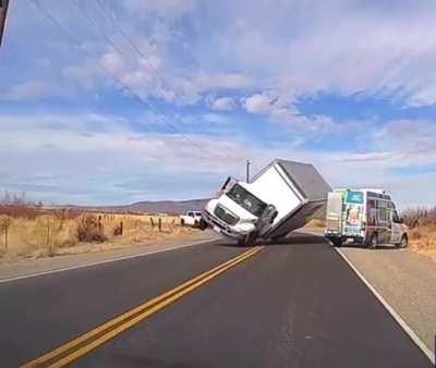 Top-notch swerving by the van driver.