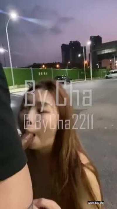 parking lot suck and fuck