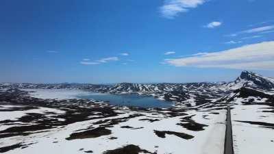 Valdresflya Mountain Road 4K Drone Footage
