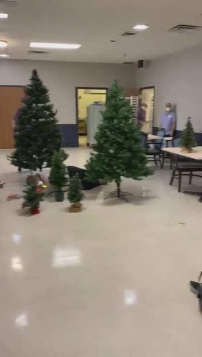 At this nursing home, the staff wanted to do something special. So they gave out Nerf guns, put on antlers and reindeer costumes — and held a 