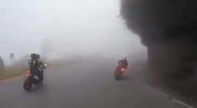 What could go wrong if I speed down a foggy mountain road?