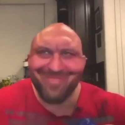 me eating the food product smuggled from Willy Wonka and the Chocolate Factory