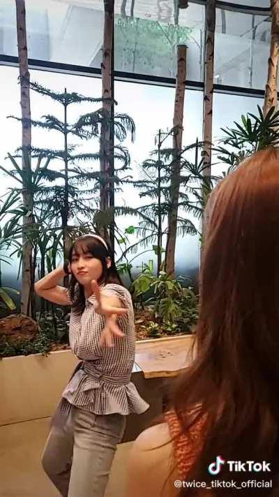 210713 TikTok Update - 🤣”❗WOW! You can really dance❗🤣” (Nayeon and Momo)