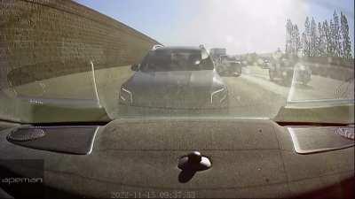Told the CHP I was hit twice, he said I was confused. Dashcam? Check. Rear Dashcam? Also Check