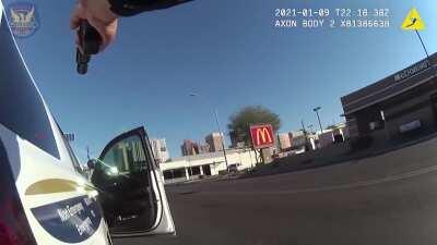 Phoenix police shoot Paul Bolden after he beat his wife, kidnapped his toddler son, and walked into the street where he shot at passing cars