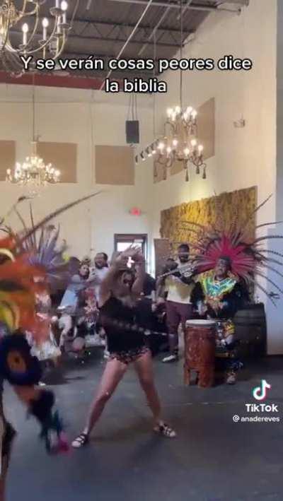 Twerking during a ceremonial Aztec dance…
