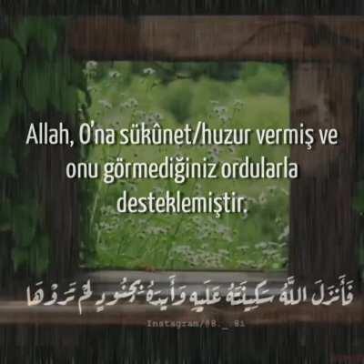 Sûratu't-Tevbe 40. (Tercüme: Rowad Tercüme Merkezi)