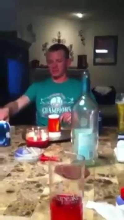 Finds out butane is heavier than air the hard way