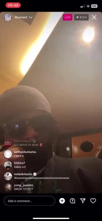 uzi previewed new song on live ‘it’s on me’