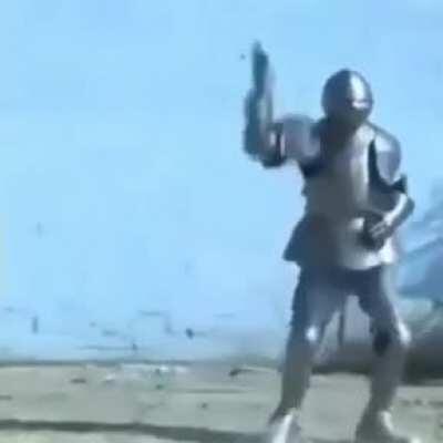 EL caballero al matar al dragon