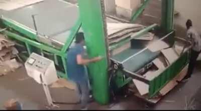 Crushed by a lift - India