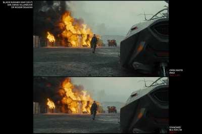 Put together a little comparison of Blade Runner 2049's Open Matte vs Standard release.