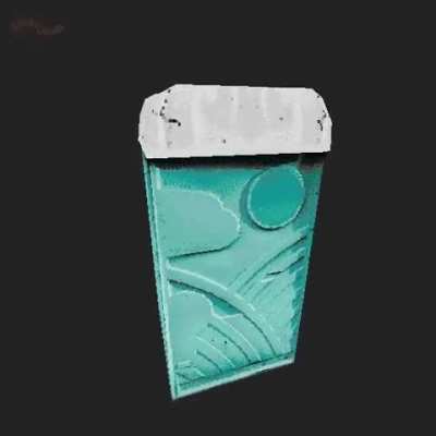 My first 3D model based on my own photo (Portable Toilet)