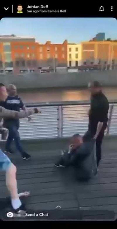 2 scumbags/junkies/whatevers get dropped by Eastern European