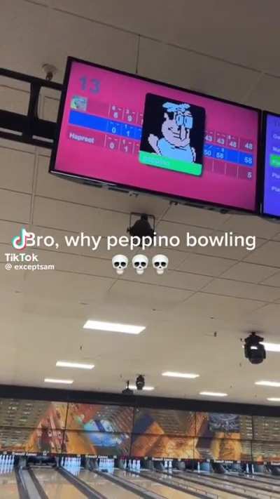 Peppino is bowling!!!!!!!!!!!