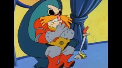 Happy 30th Anniversary to the Adventures of Sonic the Hedgehog episode, Boogey-Mania where Robotnik says 