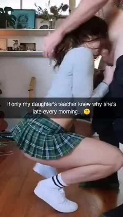 She's going to be late for school again 🙄