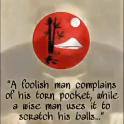 Wise advice for the wise men among me.