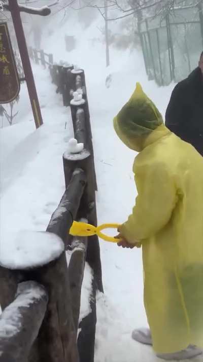 A sweet touch to the snow.. I want one of these urgently