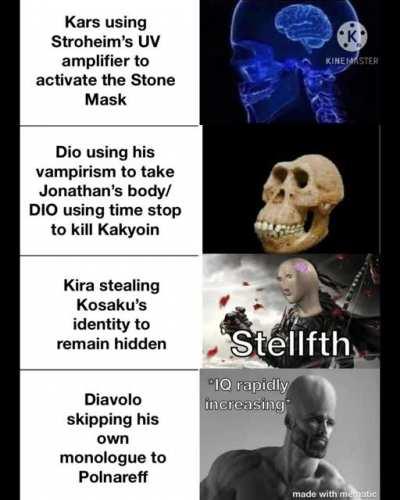 It’s like he has the IQ of 2 men…combined!