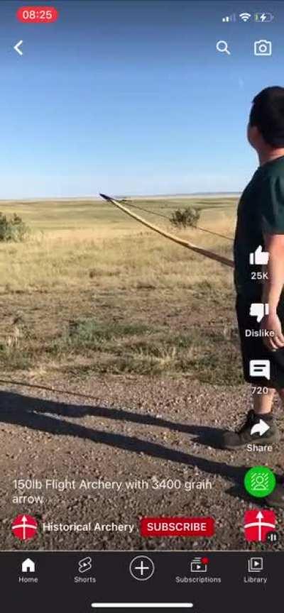 That arrow went further than he thought!