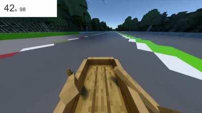 I made a 1-1 scale replica of the Monza F1 track, You can also ride it on boats!